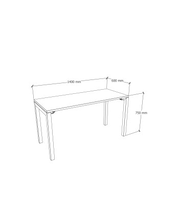 ESCRITORIO BENCH RECTO 140x60x75H
