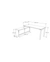 ESCRITORIO C/MUEBLE BASE  180x140