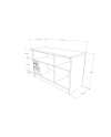 GABINETE BASE 3/PUERTAS 120x50x75H