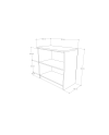GABINETE BASE 2/PUERTAS 90x50x90H