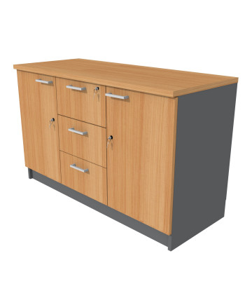 GABINETE BASE 2/PUERTAS 3/CAJONES 120x50x75H