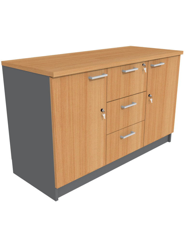 GABINETE BASE 2/PUERTAS 3/CAJONES 120x50x75H