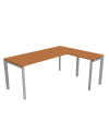ESCRITORIO EN L 180x140 PERAL/GRIS CLARO